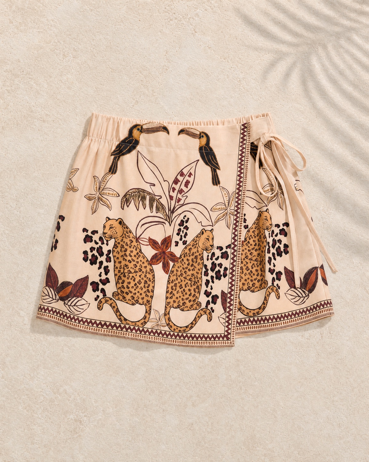 Apricot Leopard Side-Knot Skort — hero product shot